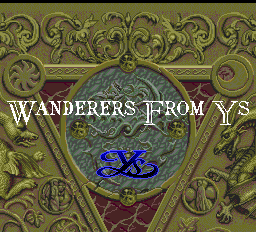 Ys III - Wanderers from Ys Title Screen